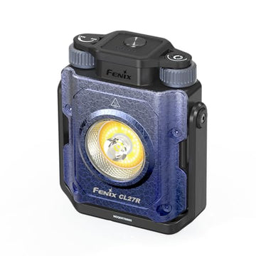 Fenix CL27R white light mode shows broad flood beam for outdoor tasks