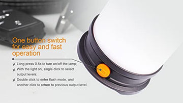 Compact design suitable for backpacking or car camping.