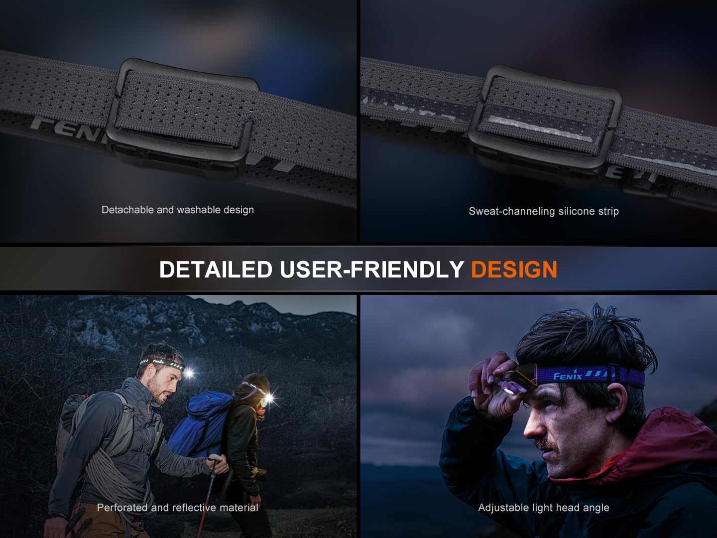 Fenix HL12R V2 headlamp with side controls for easy mode changes