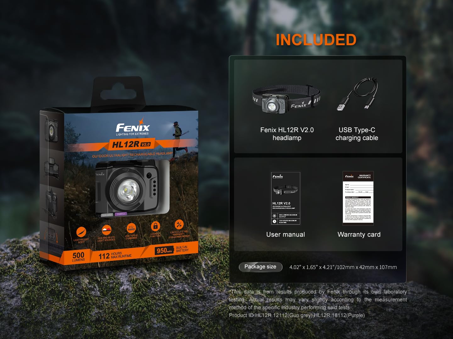 Fenix HL12R V2 packaging and accessories showcase value and portability