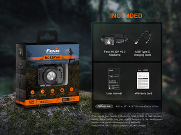 Fenix HL12R V2 packaging and accessories showcase value and portability