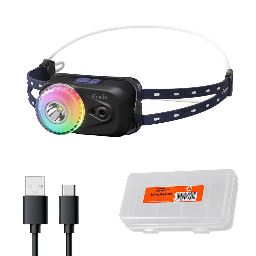 Fenix HL17R headlamp delivers 500 lumens for night runs and camping.