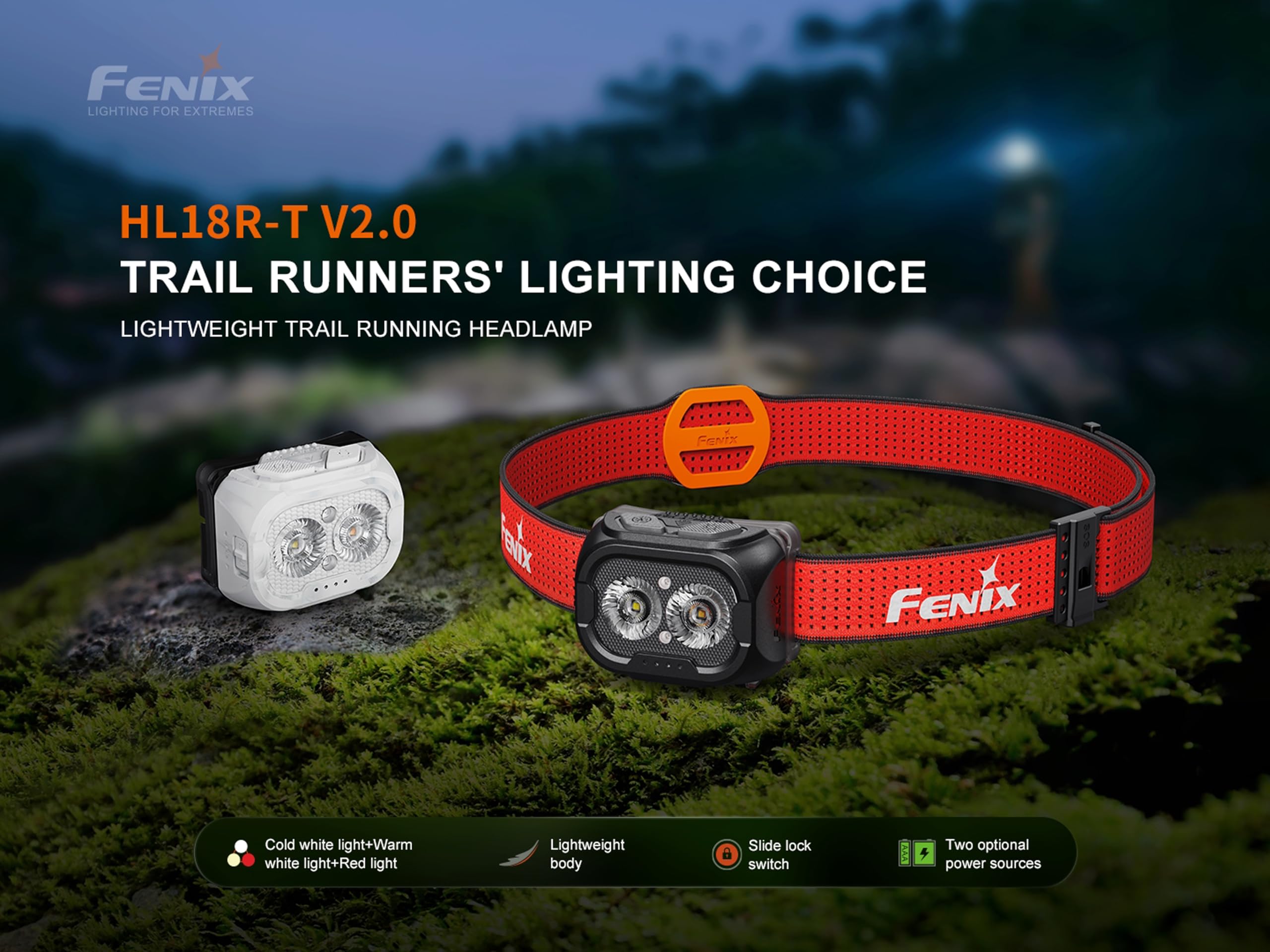 Fenix HL18R-T sport headband close-up for easy adjustment