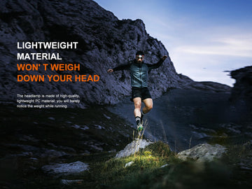 Fenix HL18R-T tilt adjustment demonstrating 60-degree light placement