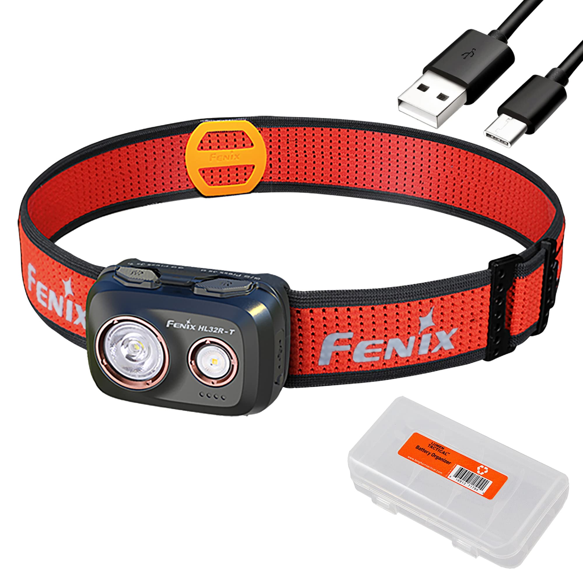 Fenix HL32R-T headlamp worn on trail for hands-free visibility during a run