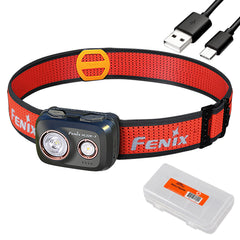 Fenix HL32R-T headlamp worn on trail for hands-free visibility during a run
