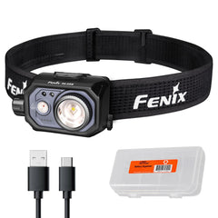 Fenix HL45R headlamp beam throw illuminates distant trails at night