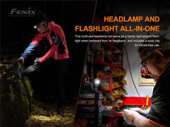 Fenix HM50R V2.0 side view highlights lightweight design for long trips.