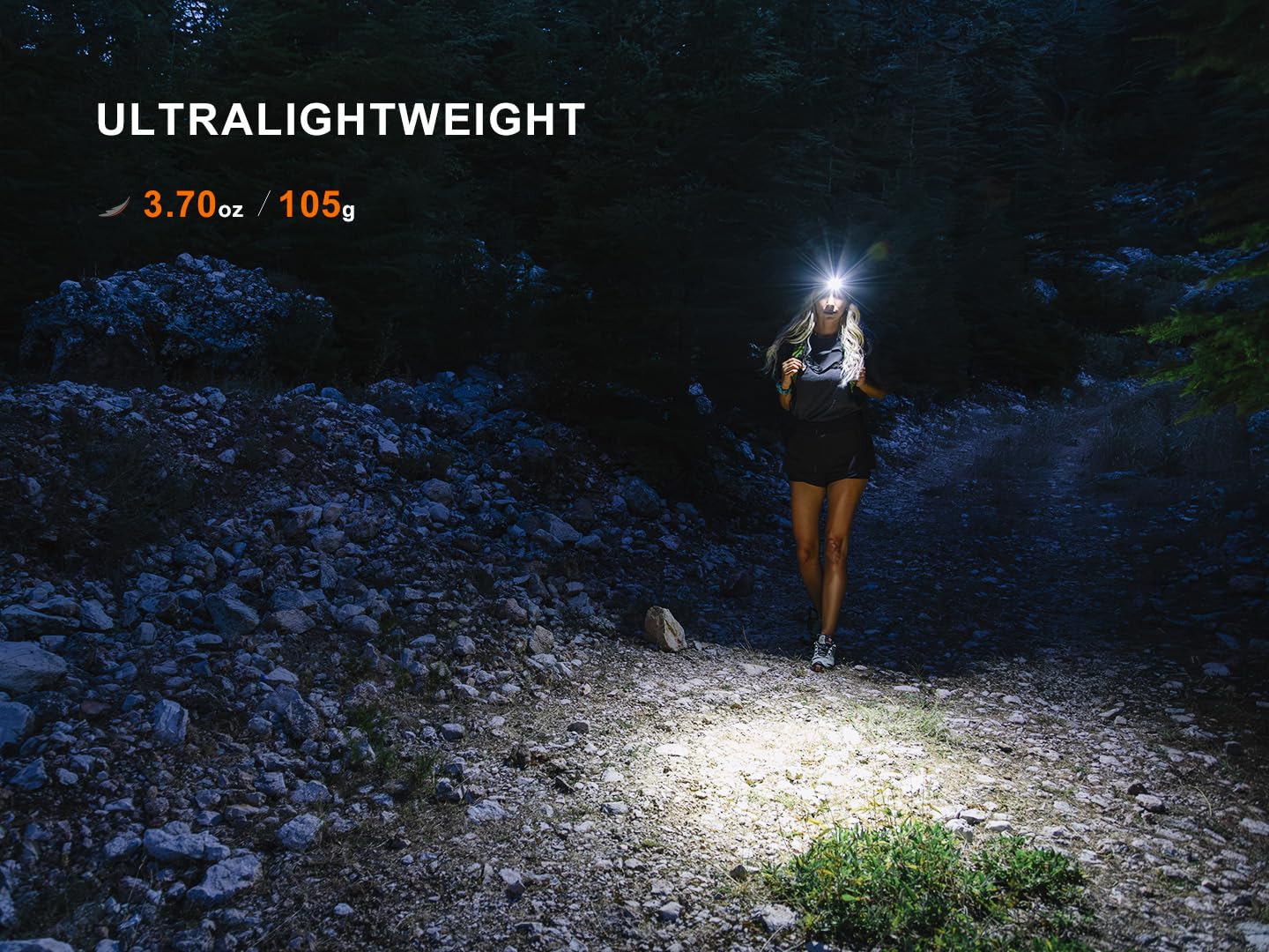 Fenix HM55R smart proximity sensor dims brightness to reduce glare.
