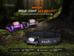 Fenix HM55R spotlight beam for long-range trail visibility