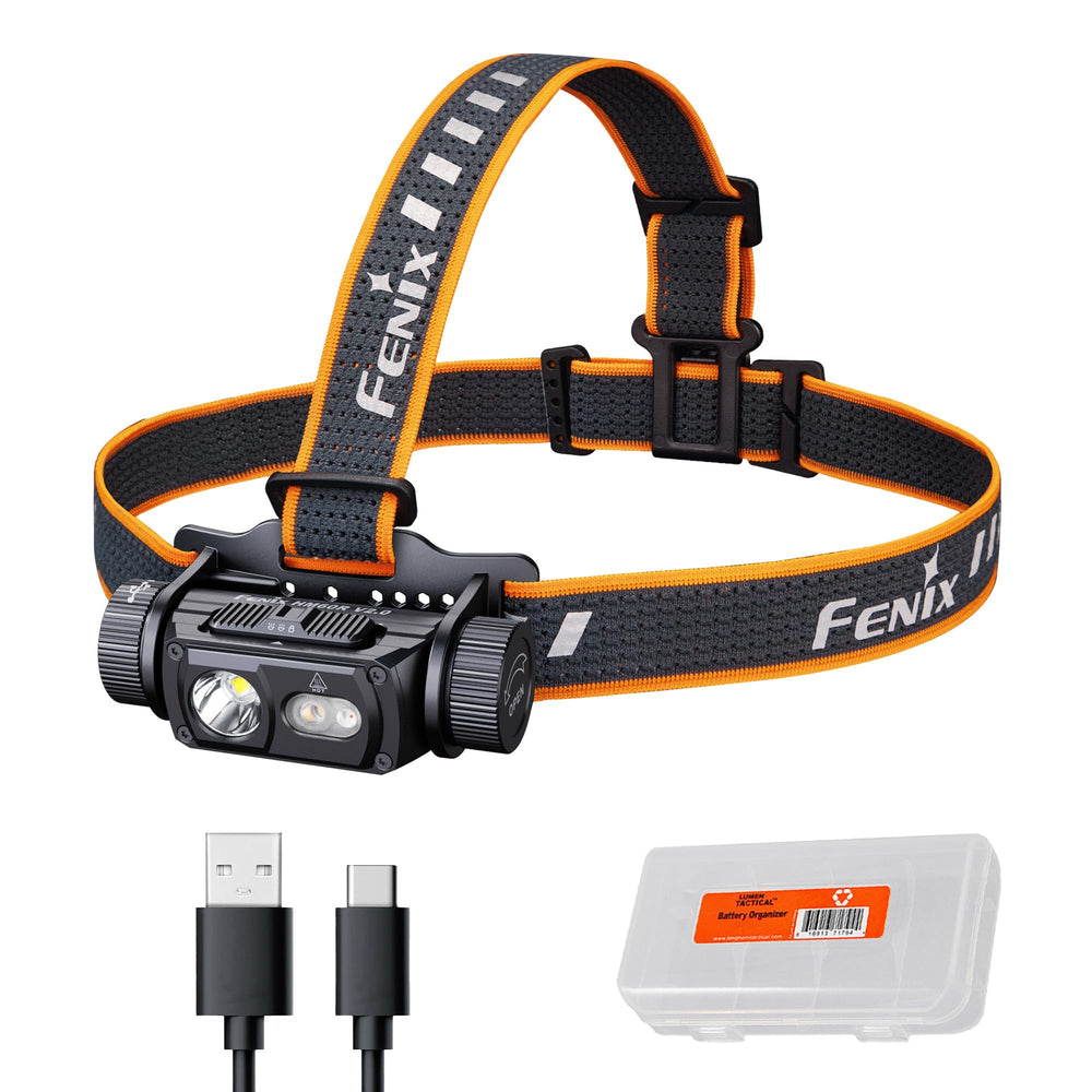 Fenix HM60R V2.0 headlamp front view for rugged outdoor reliability.