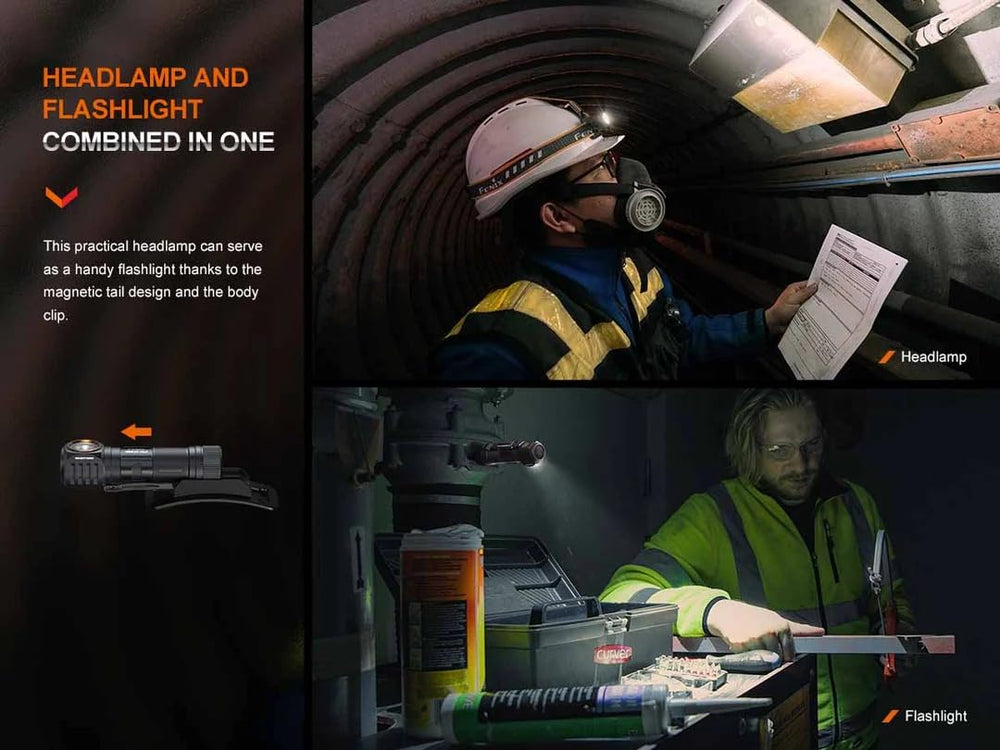 Fenix HM61R v2.0 IP68 rugged durability in challenging conditions.