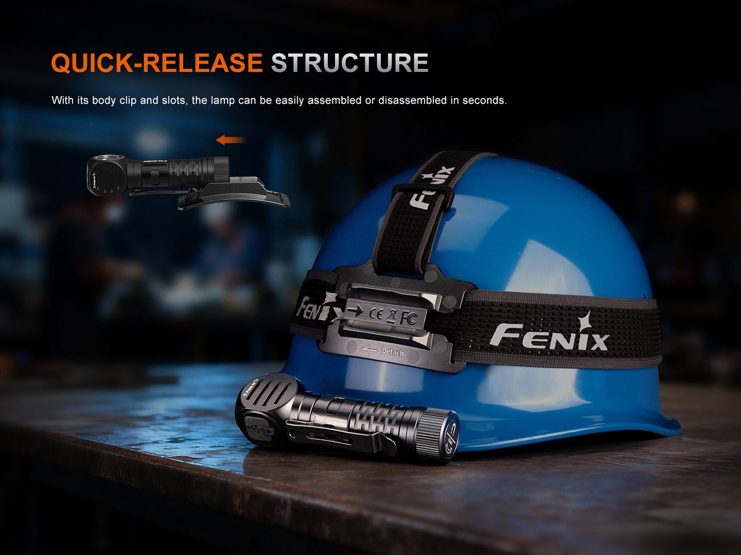Fenix HM61R V3.0 magnetic tailcap enabling hands-free placement
