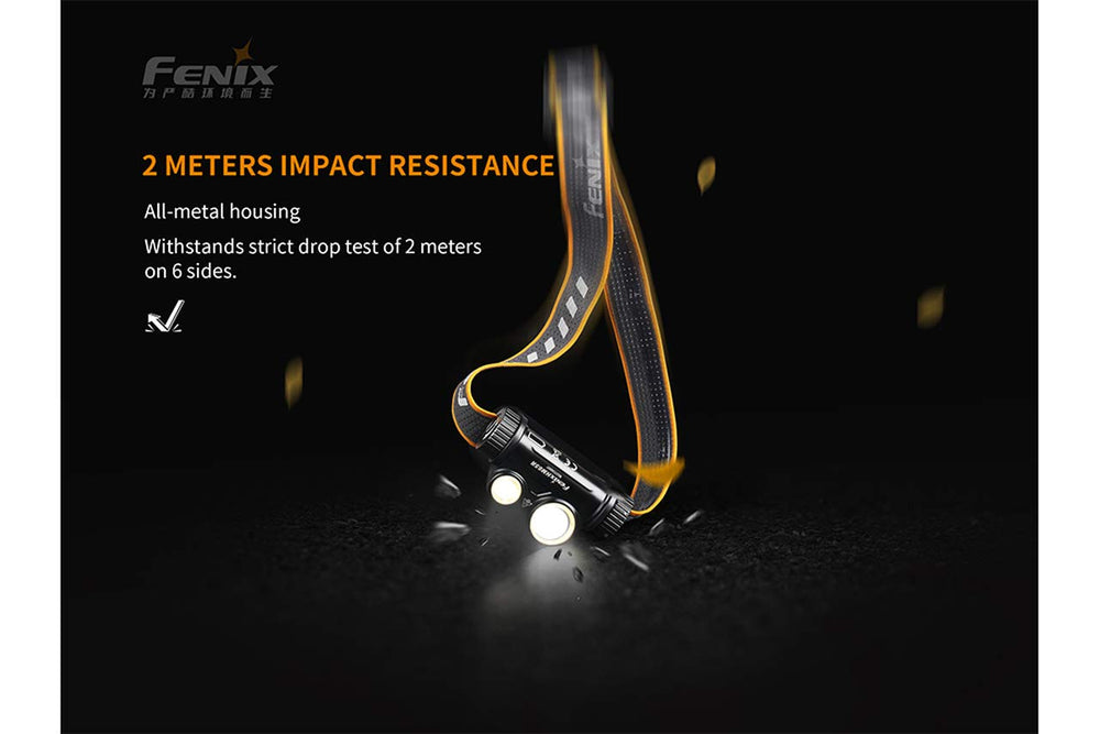 Fenix HM65R IP68 dustproof and waterproof rating for immersion and rain