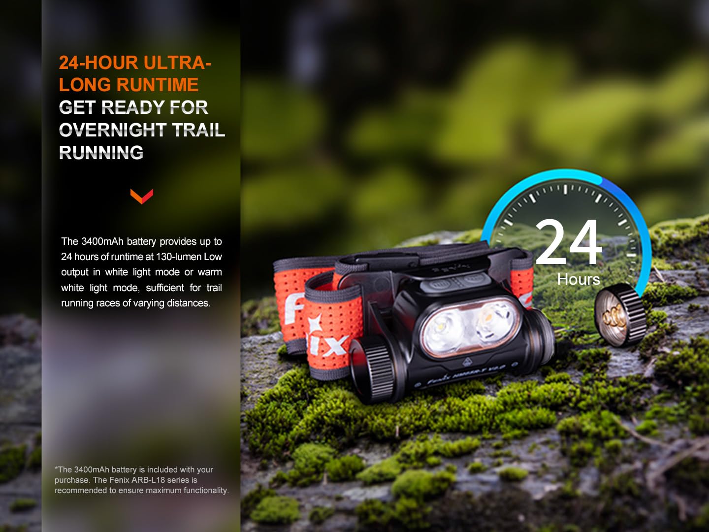 Fenix HM65R-T V2.0 lightweight design supports long trail sessions.