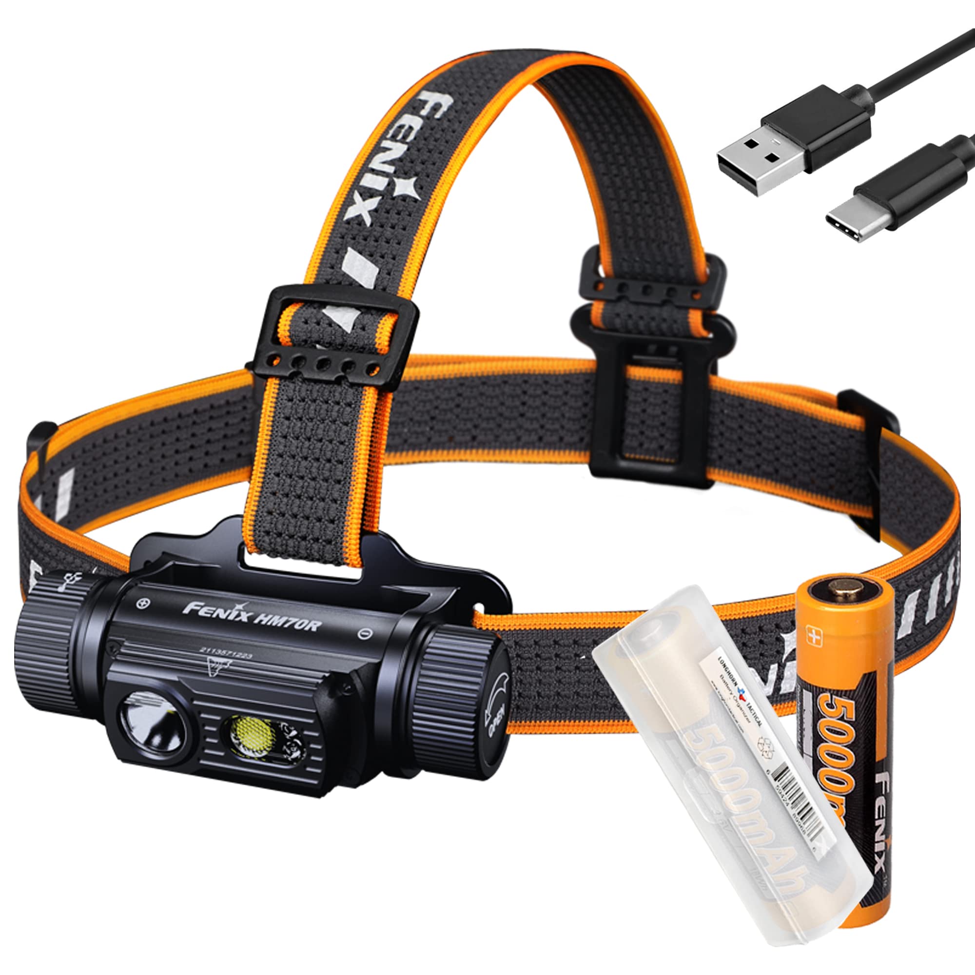 Fenix HM70R headlamp with white beam for extended visibility during hikes