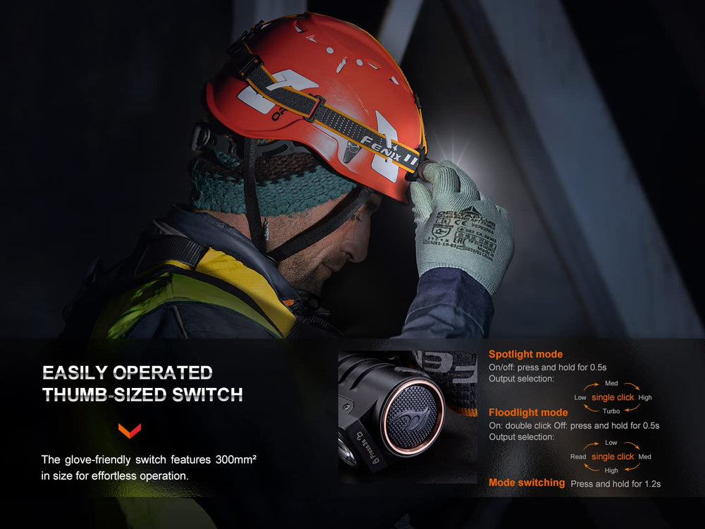 Fenix HM71R battery level indicator helps monitor power