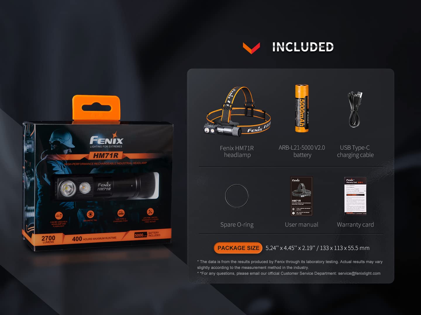 Fenix HM71R headlamp detached for right-angle flashlight use