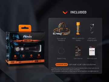 Fenix HM71R headlamp detached for right-angle flashlight use