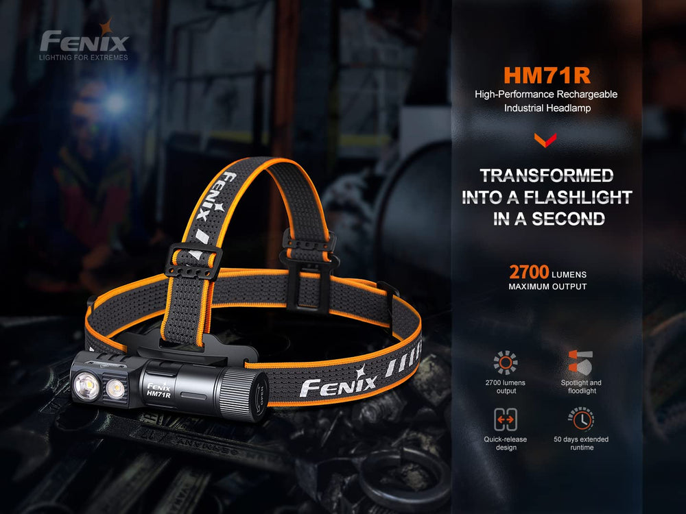 Fenix HM71R long-range beam enhances outdoor visibility