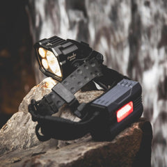 Fenix HP25R v2.0 side-clip assembly for helmet-ready hands-free use.