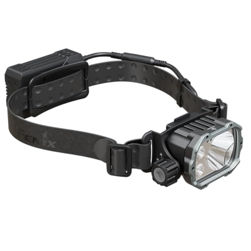 Fenix HP35R headlamp floodlight mode offers broad area illumination for camping.