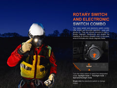 Fenix HP35R SAR flame-retardant headband enhances safety during high-heat environments.
