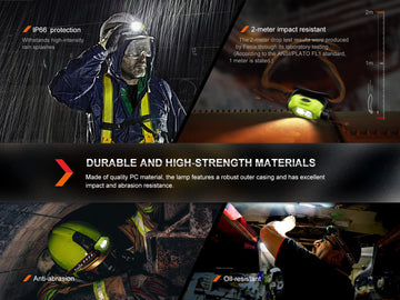 Fenix WH23R turbo mode delivering up to 600 lumens for demanding tasks