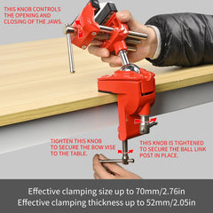 FENJANER 360° bow vise rotation in action supports multi-angle alignment for adjustments.
