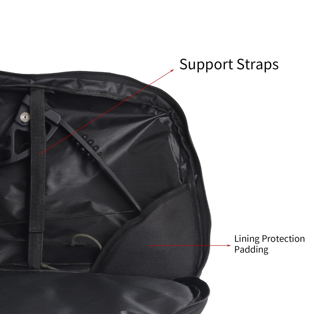 FENJANER archery bow case shoulder straps feature easy, adjustable carry for comfort.