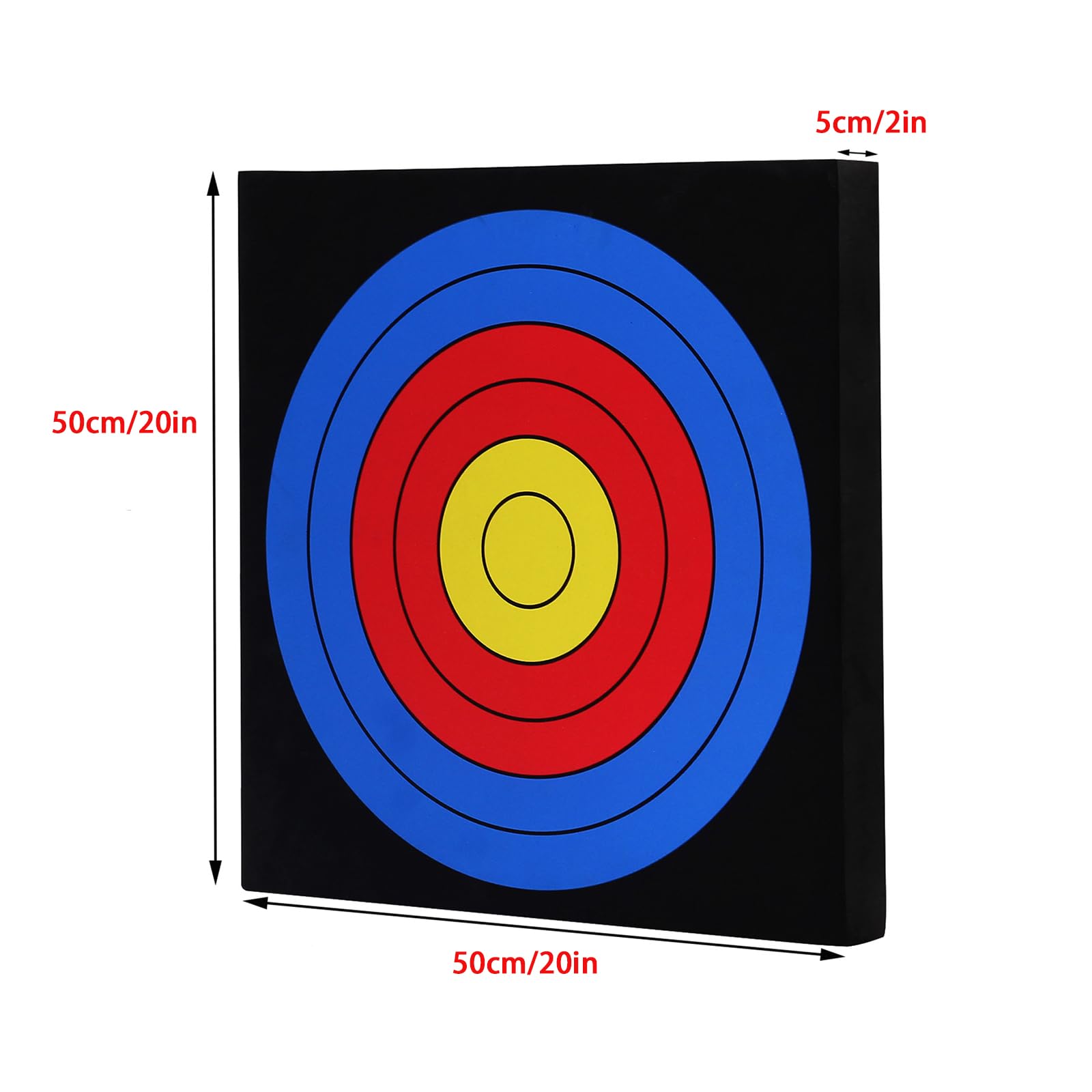 FENJANER archery target dimension 50x50cm – ample shooting area for varied shots.