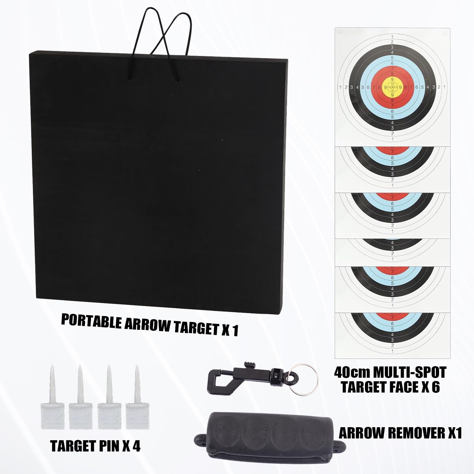 FENJANER Archery Target with carrying rope for convenient yard movement.