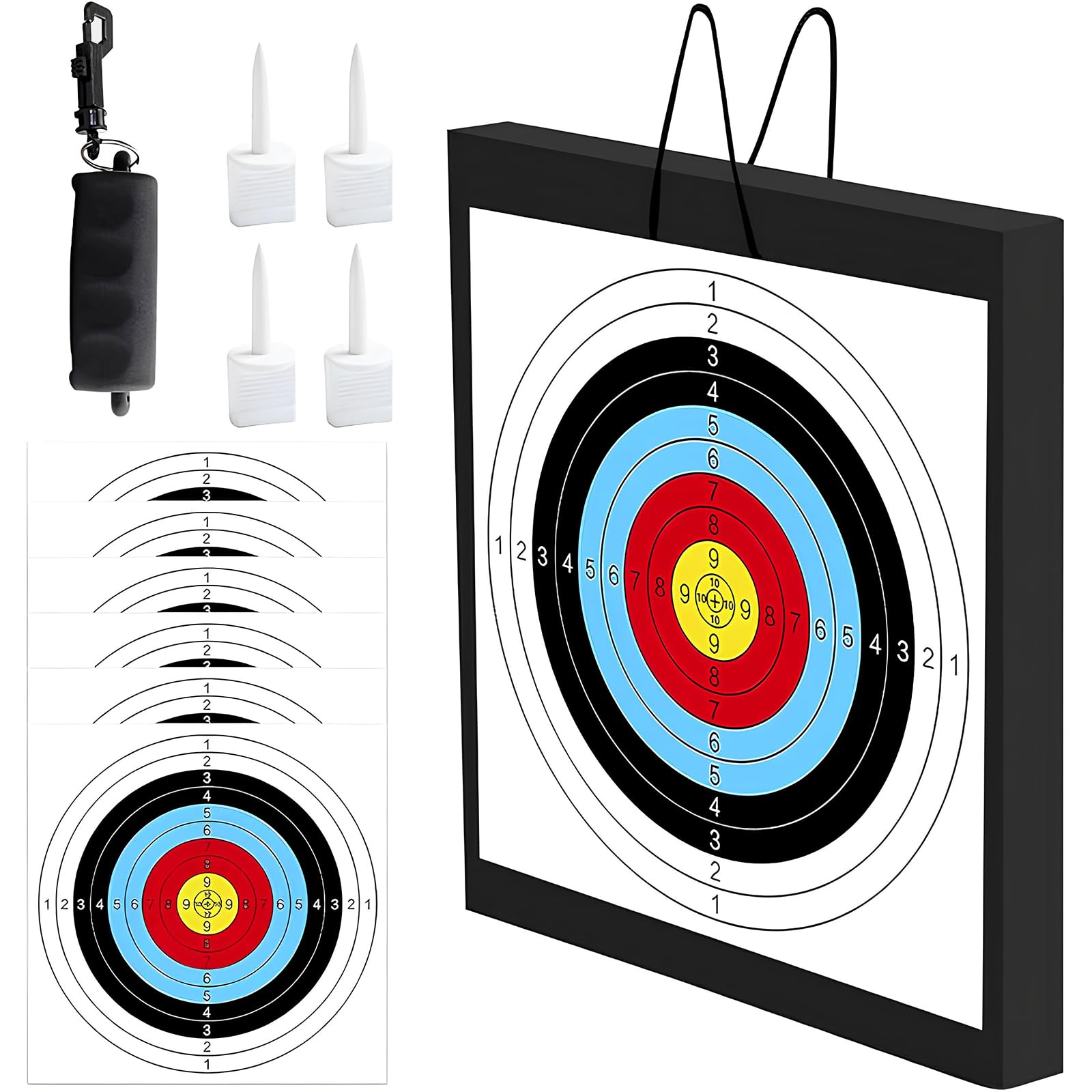 FENJANER Archery Target front view for backyard practice with compact 20-inch foam surface.