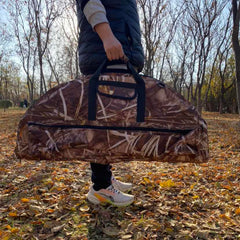 FENJANER bow case side view shows adjustable straps for comfortable carry