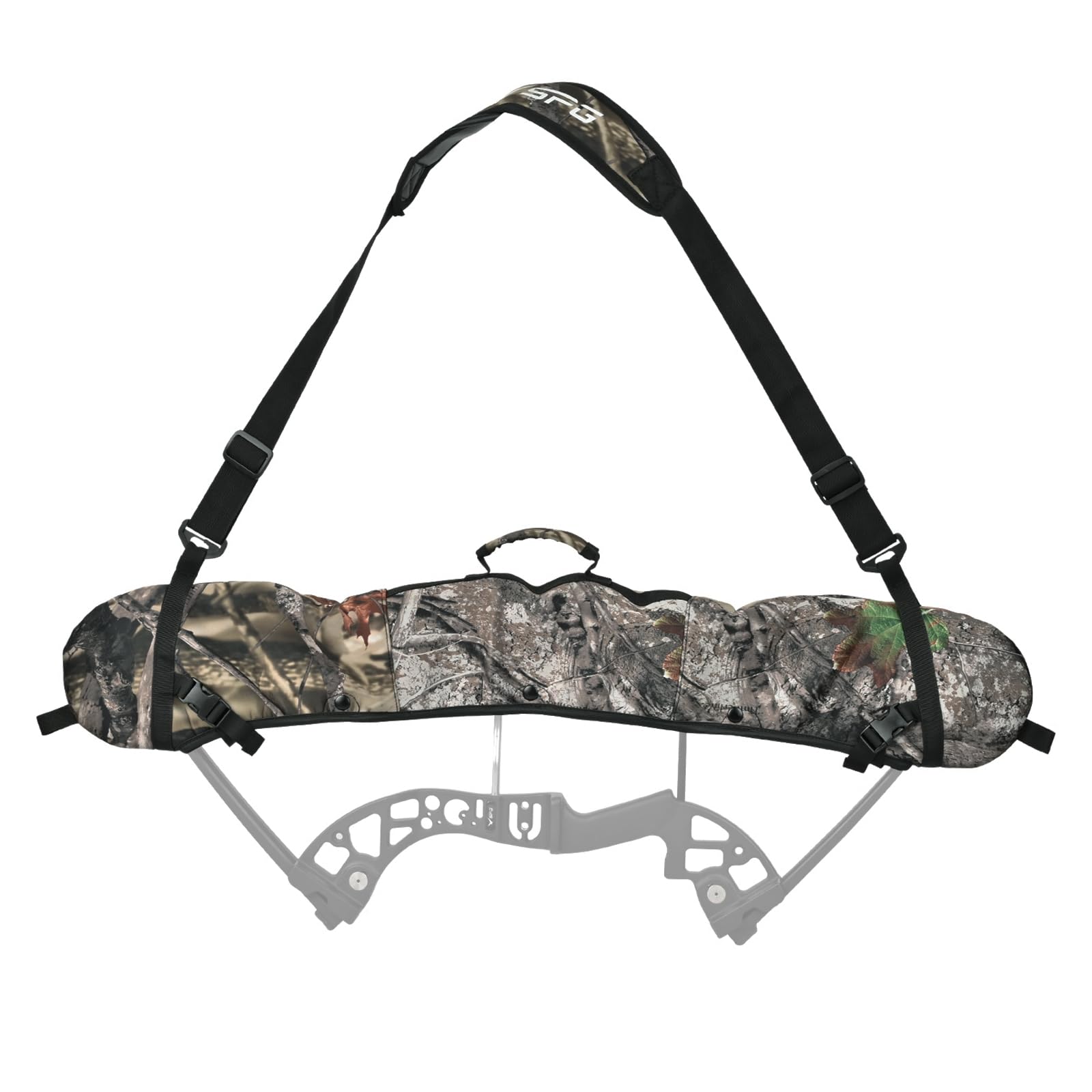 Fenjaner bow sling strap in camo keeps your bow easy to carry.