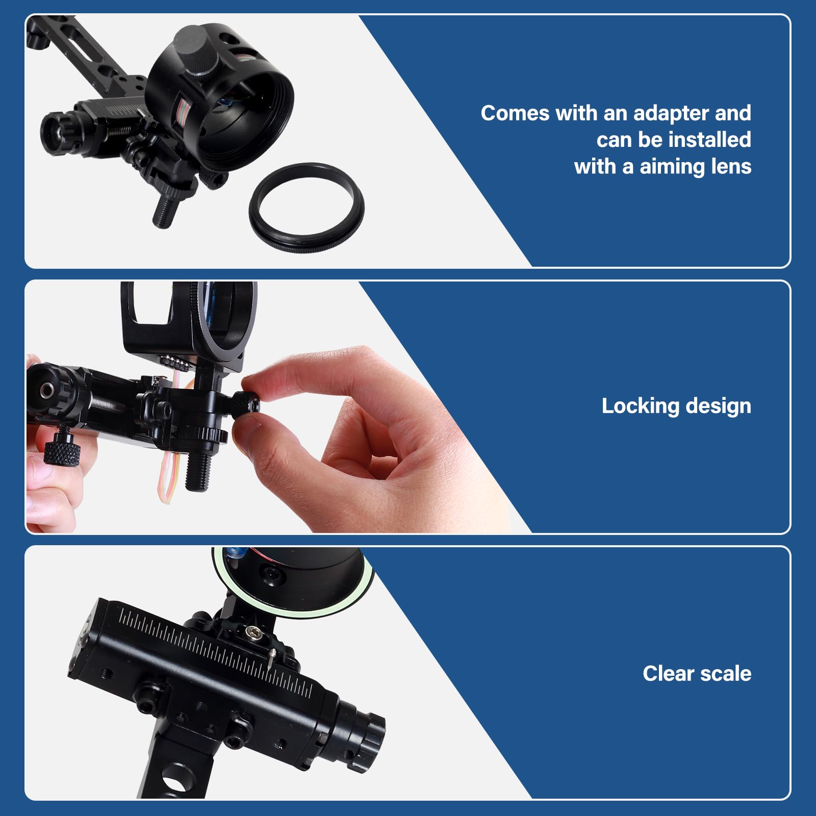 FENJANER Sight quick-adjust knob demonstrated for tool-free length change.
