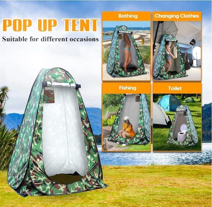 FENNIDICE privacy shower tent for quick, private changing space.