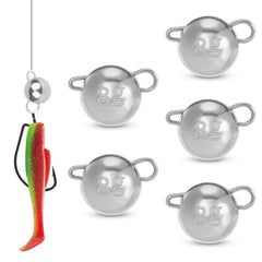 Fepinc tungsten ball sinker 1g for saltwater fishing with smooth entry
