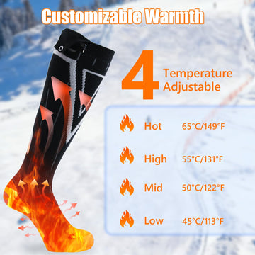 Ferdiiz heated socks elastic-fit design for snug comfort during activity