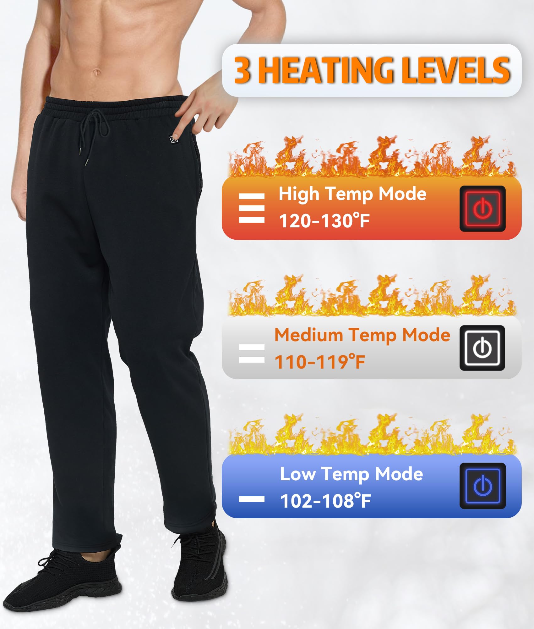 FERNIDA heated pants USB pocket demonstrates convenient power access