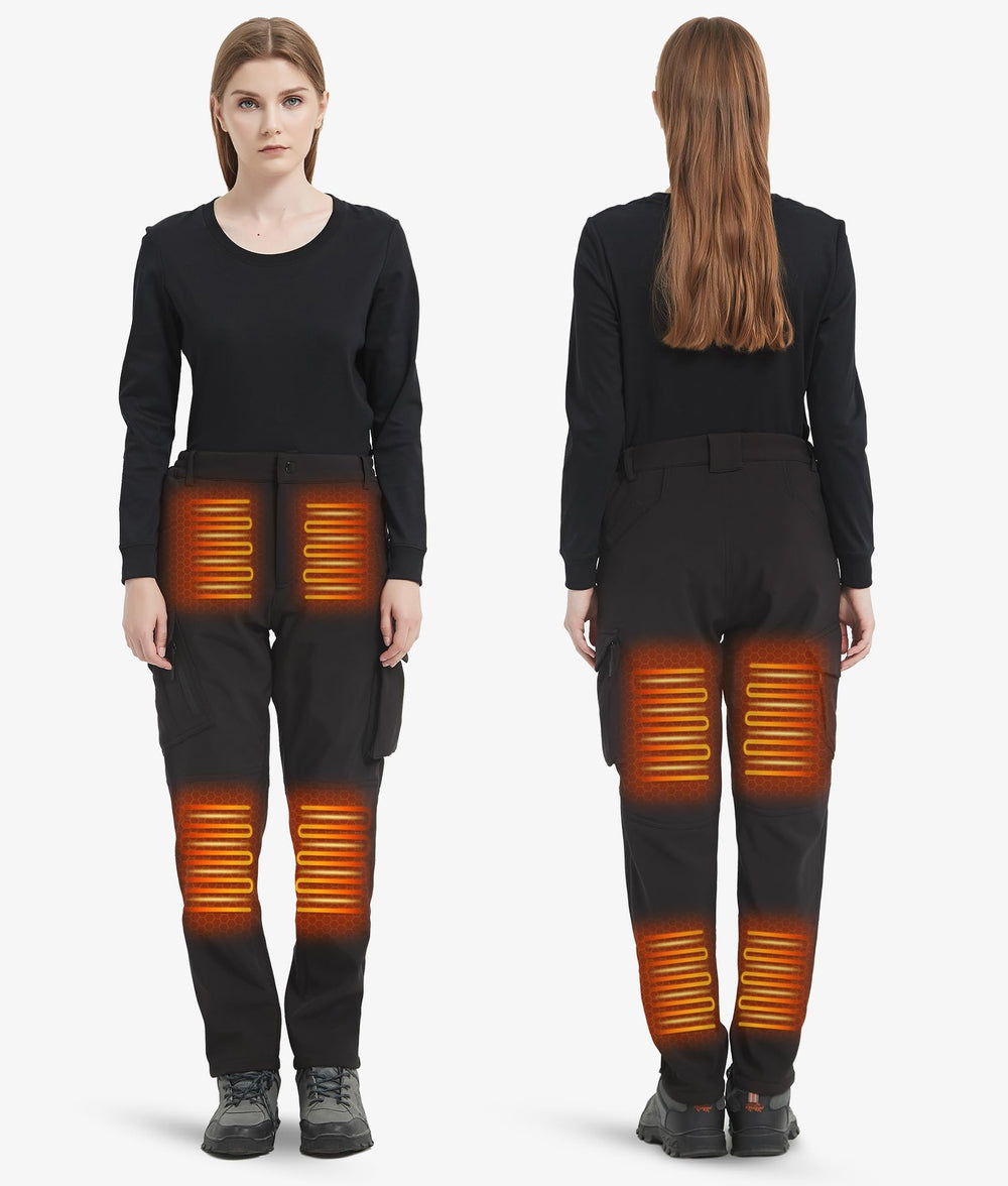 FERNIDA heated pants knee and leg heating zones provide targeted warmth on outdoor treks.