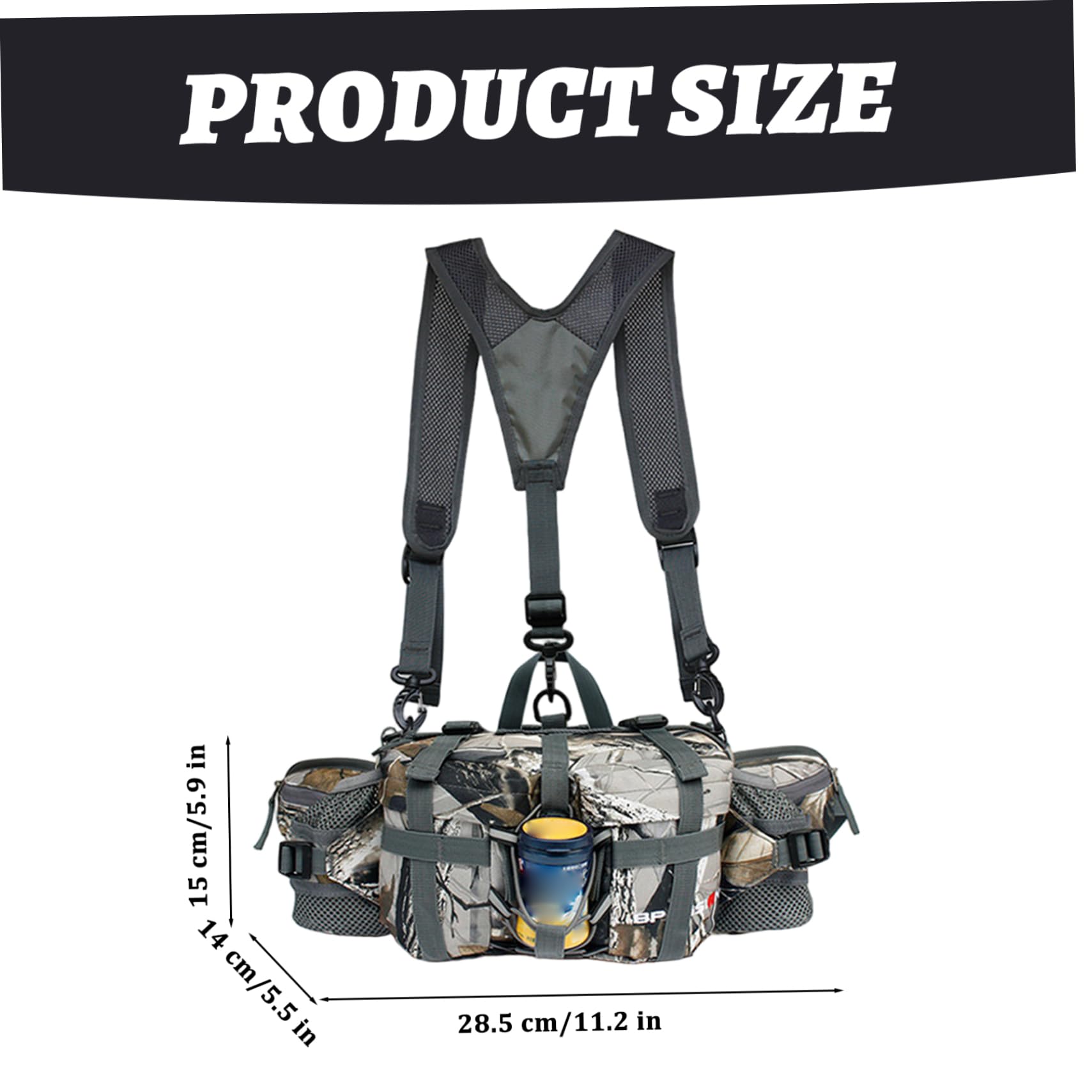 Ferricult camouflage 5L capacity holds essentials in a compact pack