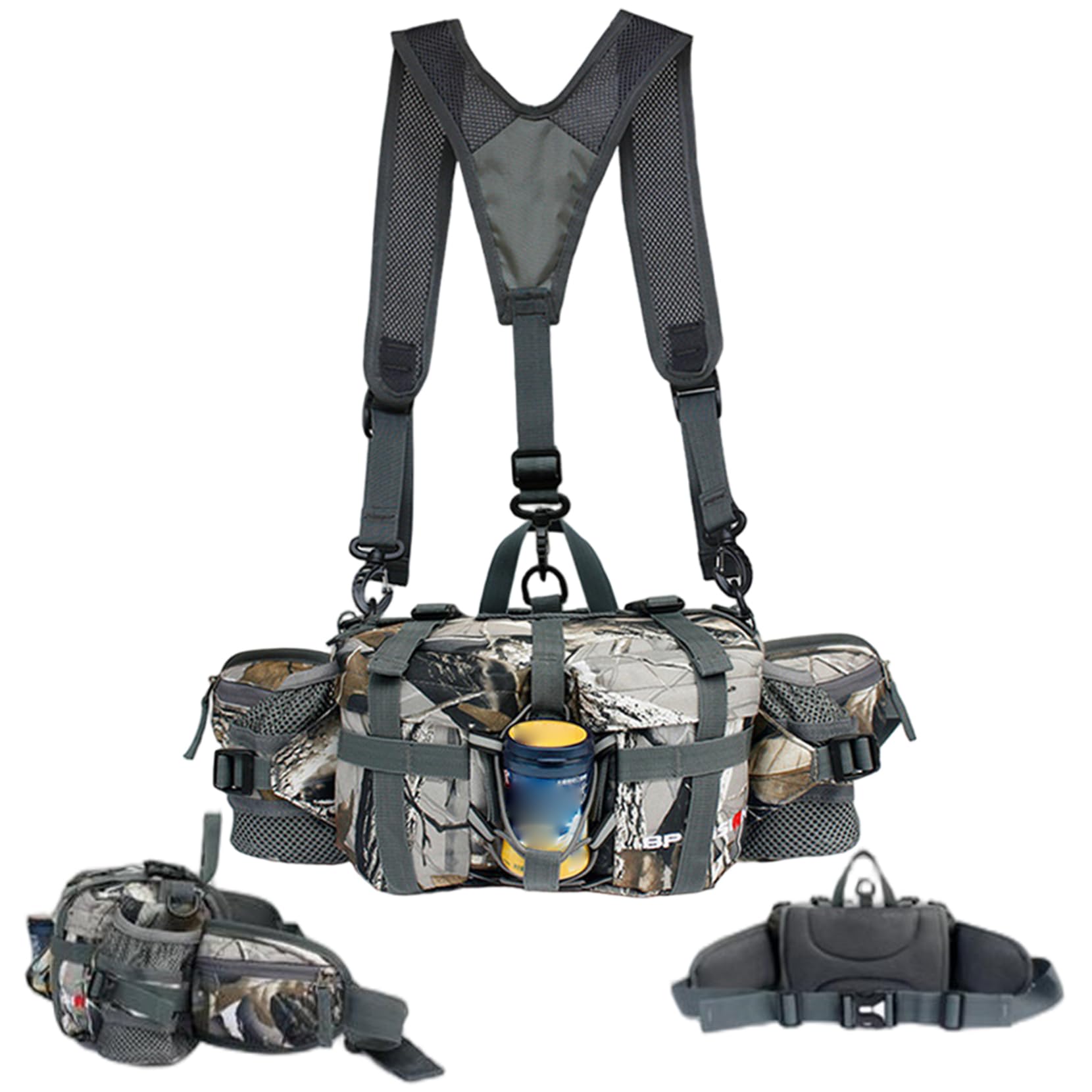 Ferricult camouflage dual water bottle holders for hydration on the move