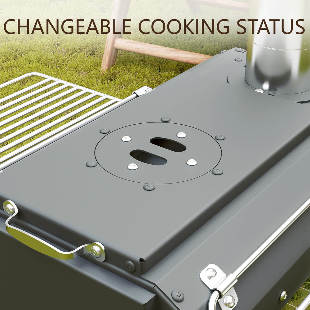Carbon steel Festisoul construction with black coating resists heat and wear.