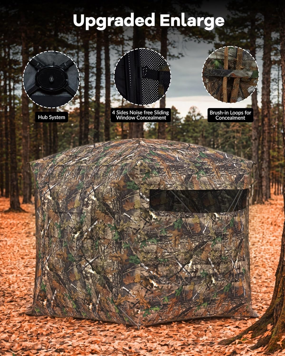 Festisoul 58x58x66 blind offers roomy interior for companions
