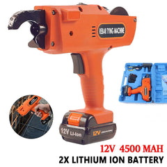 Fetcoi tie tool with batteries demonstrates extended runtime for long tasks.