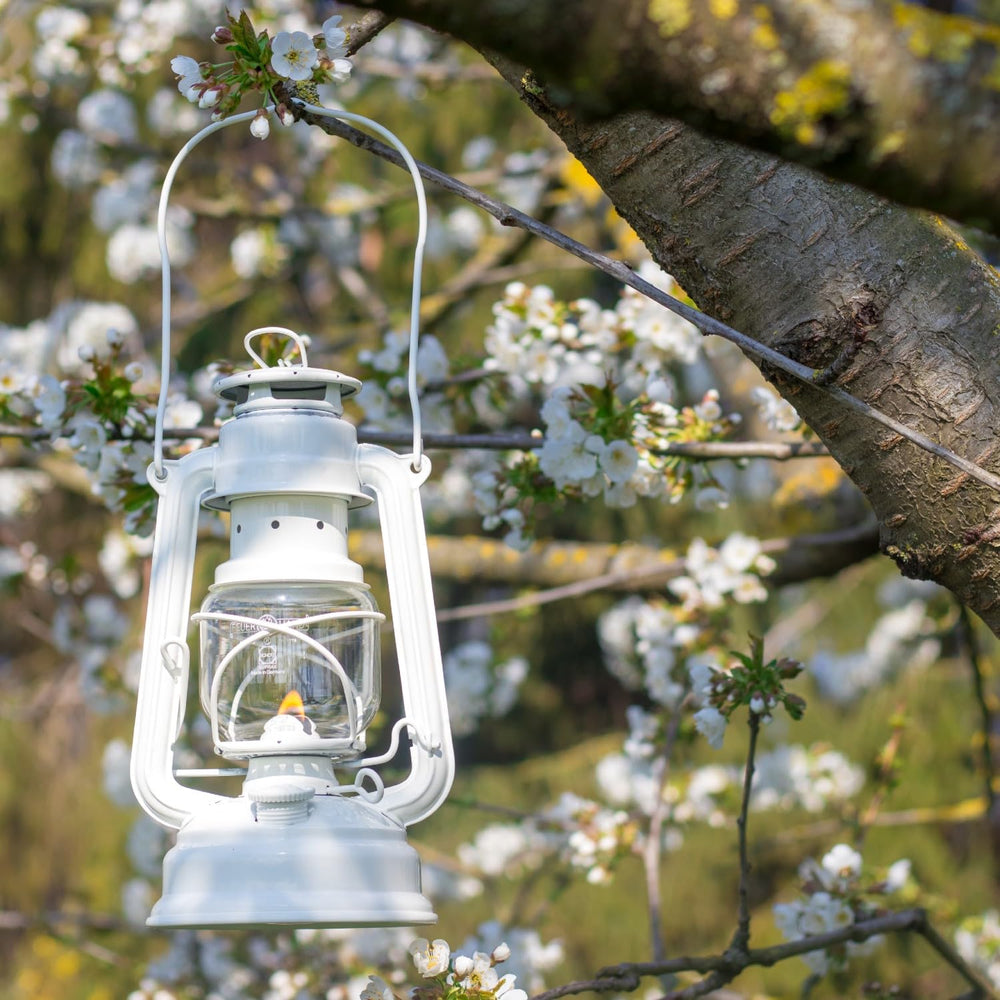 Feuerhand lantern galvanized body offers rugged weather resistance.