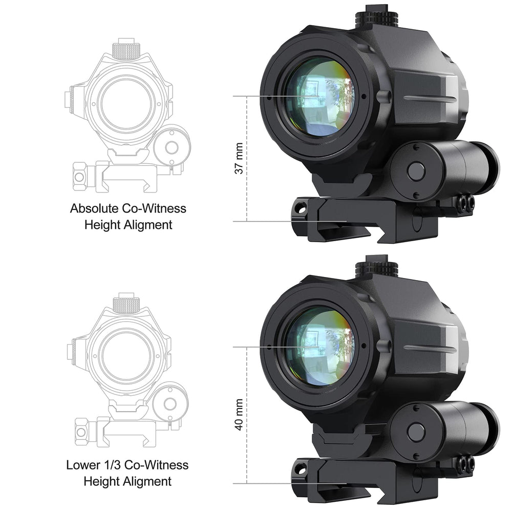 Feyachi M40 3X magnifier lower 1/3 co-witness spacer helps alignment