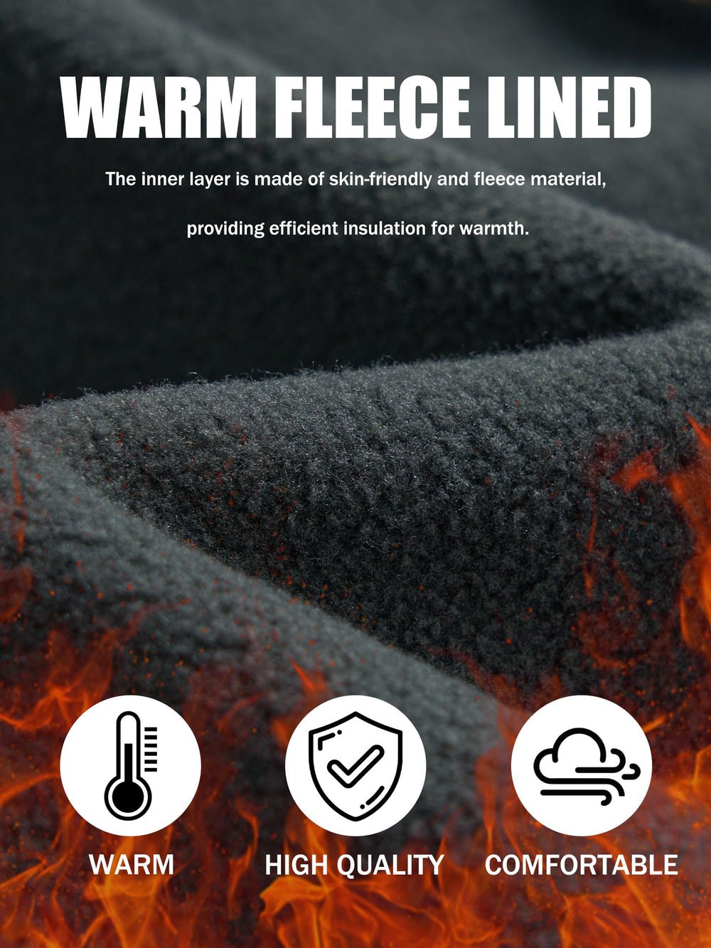 FFEATIANDY fleece-lined interior provides warmth during cold hikes