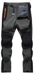 FFEATIANDY men's hiking snow pants front view with fleece lining for warmth on cold hikes